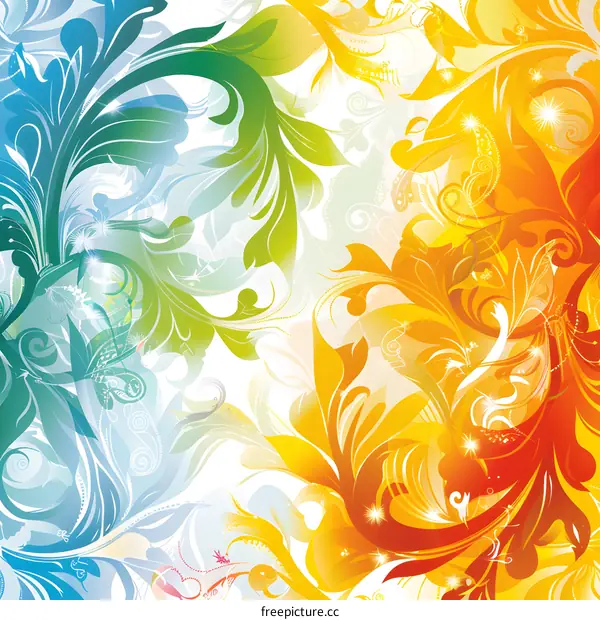 Colorful Floral Design Background