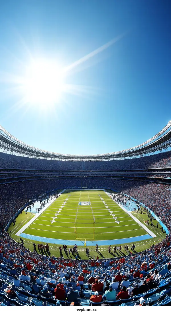 Large Crowd Filled American Football Stadium