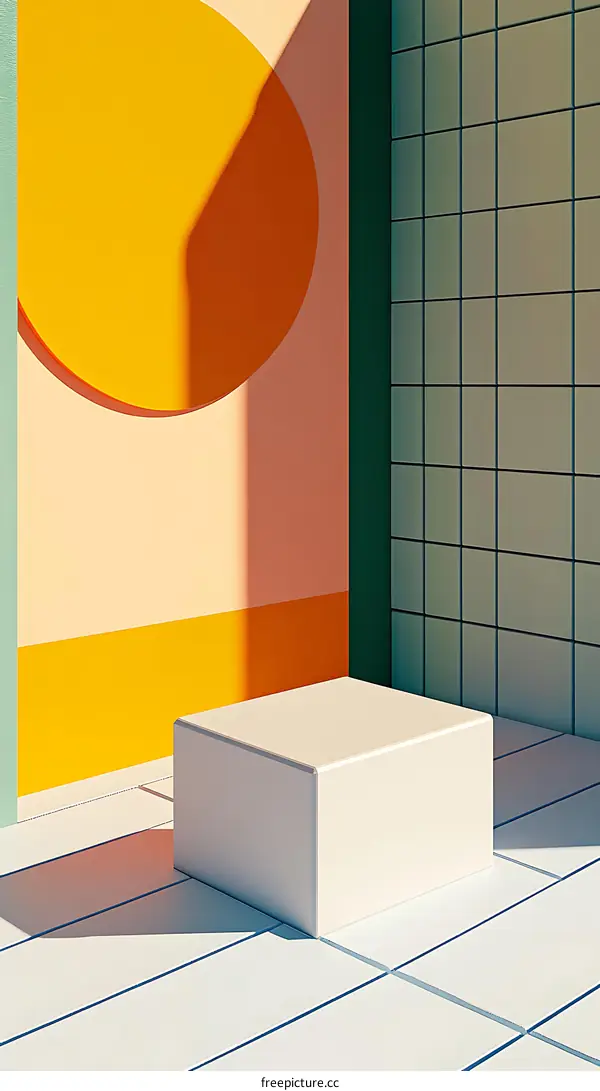 Abstract Minimalist Geometric Shapes With Platform