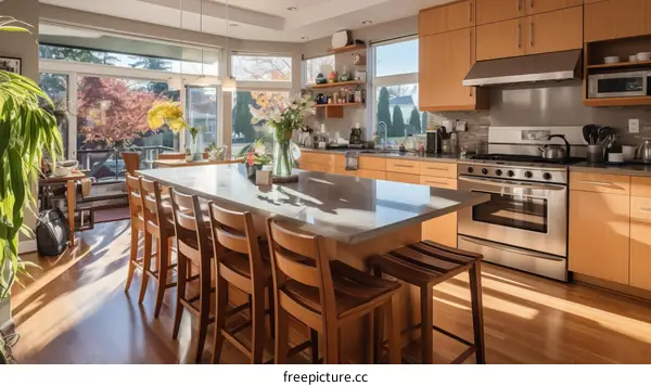 kitchen island with seating and storage