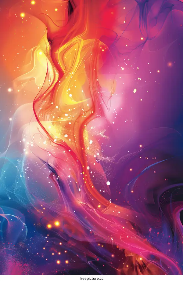 Abstract Colorful Flowing Liquid Art