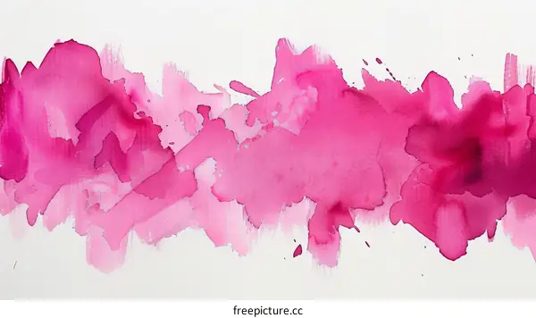 Pink watercolor brush strokes
