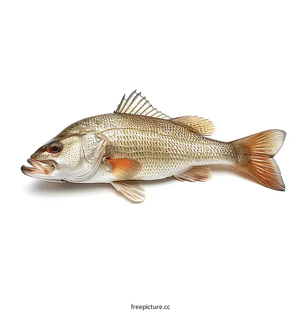 Fresh Fish on White Background