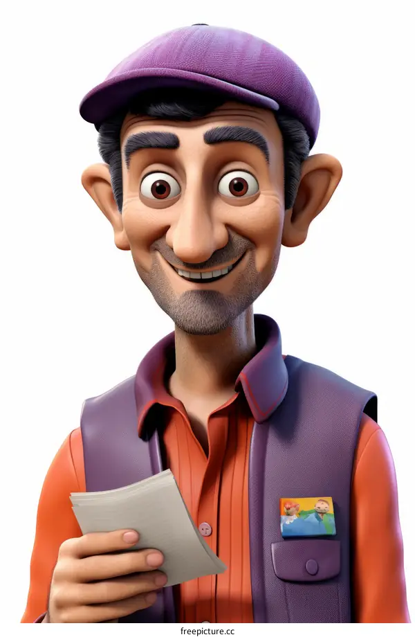 An illustration of a cartoon character