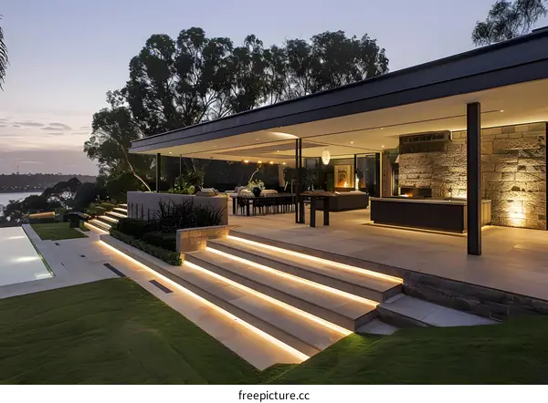 Modern Luxury Home with Outdoor Patio and Swimming Pool