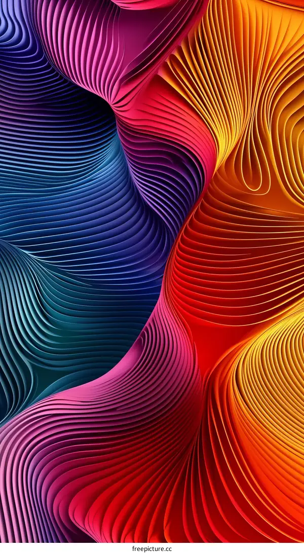 Colorful abstract waves background