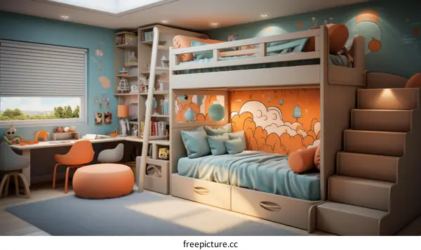 A cozy and stylish bedroom for a young child