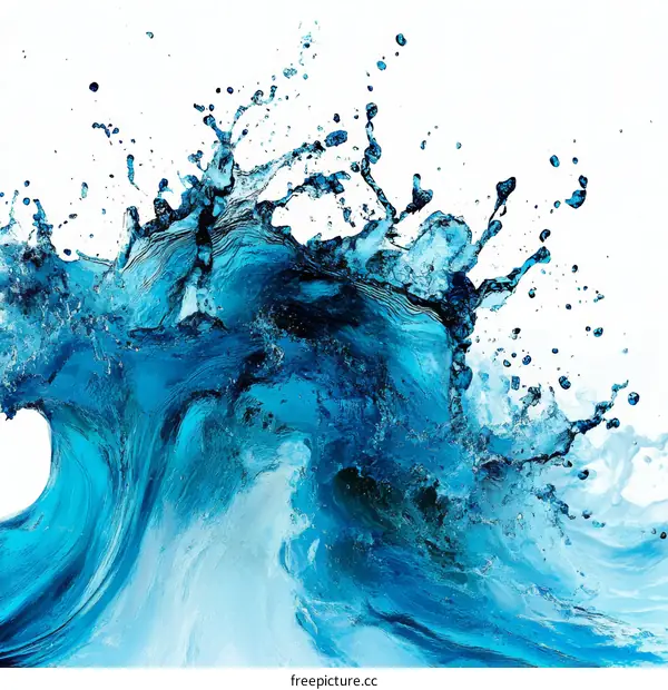 Dynamic Water Wave Splash Abstract Art