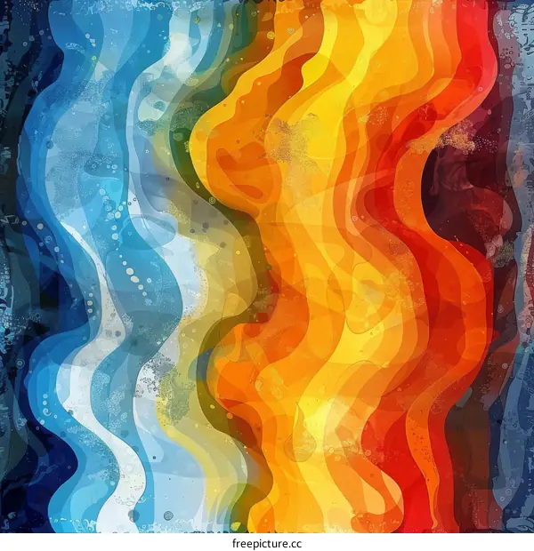 Wavy colorful abstract background