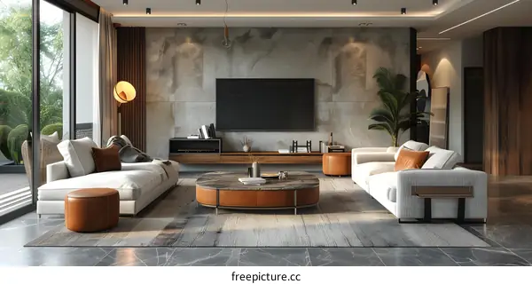 Modern minimalist living room design
