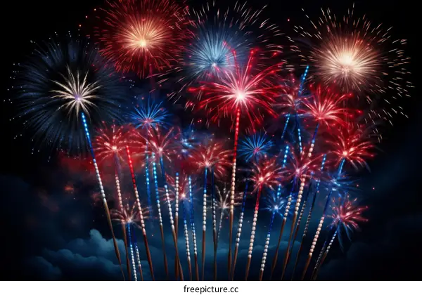 Fireworks light up the sky in celebration