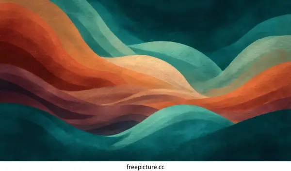 Abstract Colorful Textural Waves