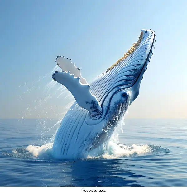 Humpback Whale Breaching the Surface