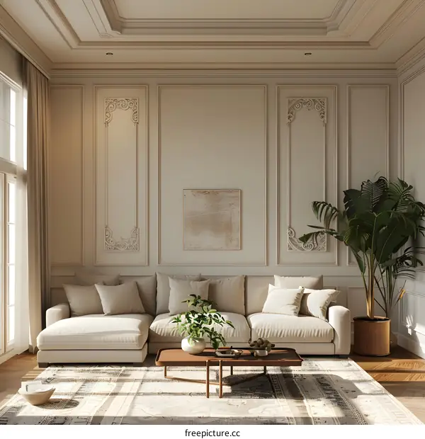 Modern minimalist living room