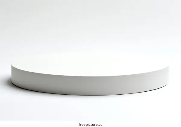 Elegant White Oval Display Platform