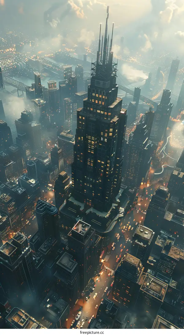 Futuristic Cityscape at Night