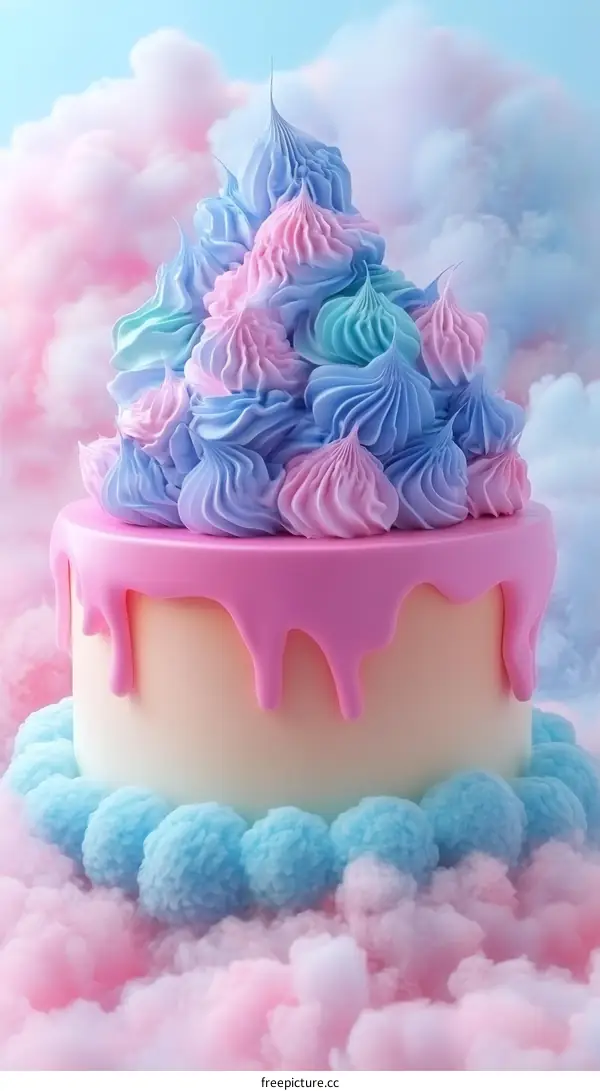 A Sweet Fantasy Cake on a Cloud of Candy