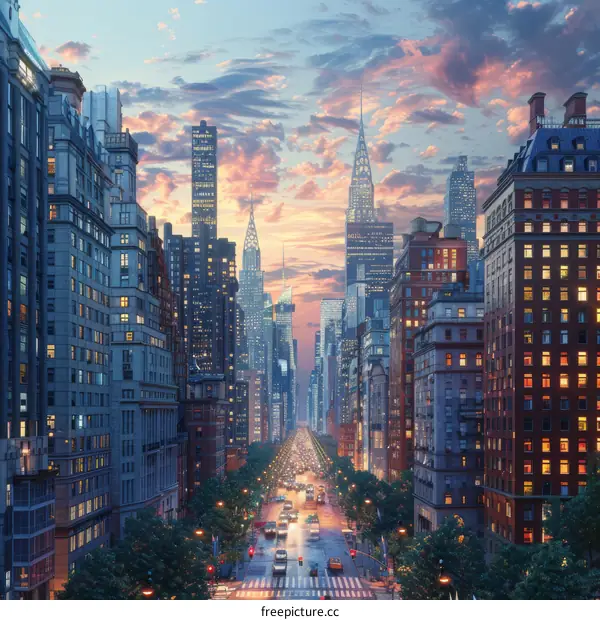 New York City Skyline at Dusk
