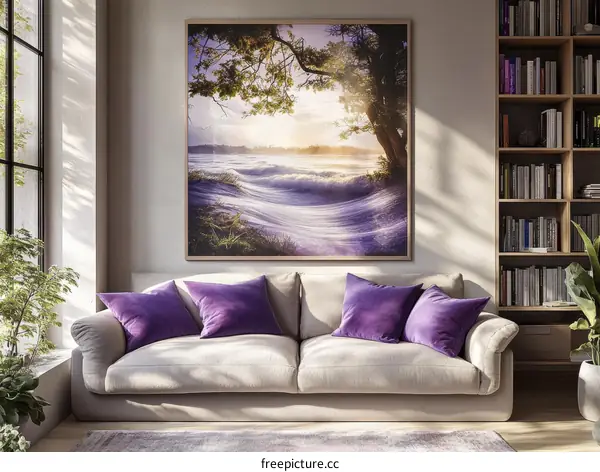 Sunrise over the tranquil waves