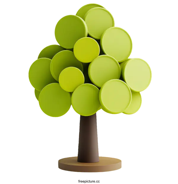 [Transparent Background PNG]Abstract Cartoon Tree Illustration