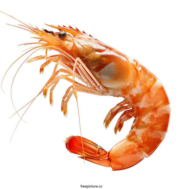 [Transparent Background PNG]Cooked Prawn on White Background