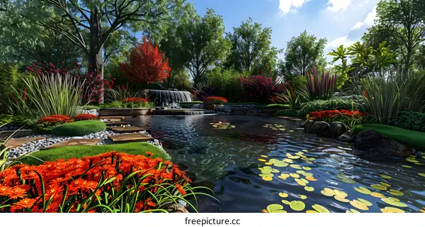 Garden landscape design renderings