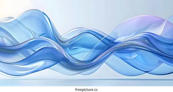 Blue abstract waves background
