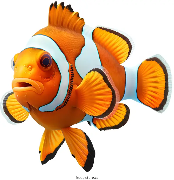 Clownfish on White Background