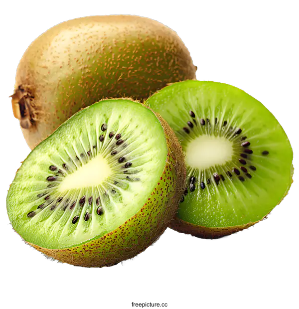 [Transparent Background PNG]Fresh Kiwi Fruit Slices