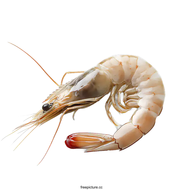 [Transparent Background PNG]Fresh Cooked Whiteleg Shrimp Isolated on transparent background