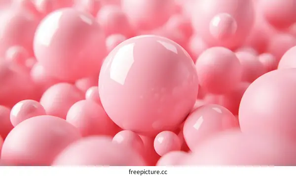 Abstract Pink Sphere Geometric Background Design