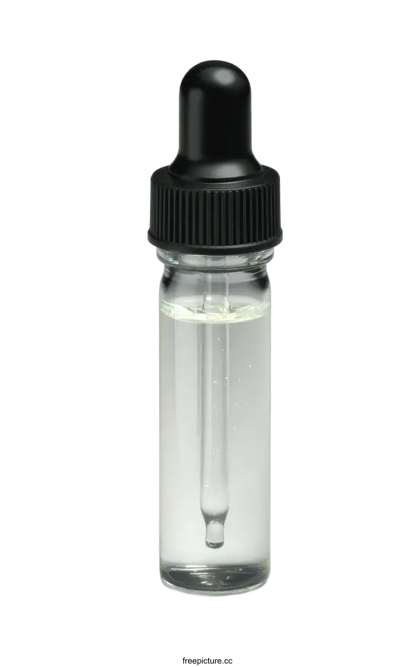 [Transparent Background PNG]Transparent Dropper Bottle with Liquid