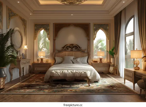 Bedroom with a luxurious interior