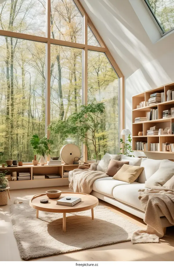 A bright and airy living room with a large windows