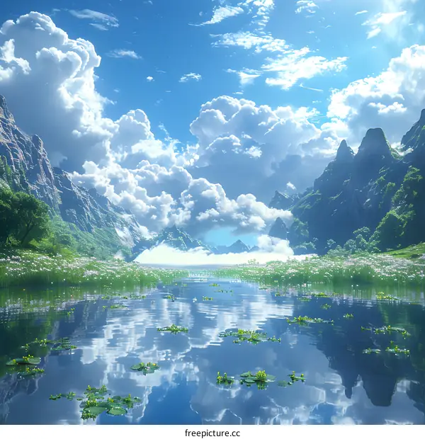 Fantasy valley water潭