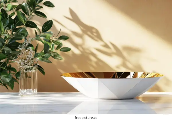 Modern Decorative Bowl and Vase Still Life