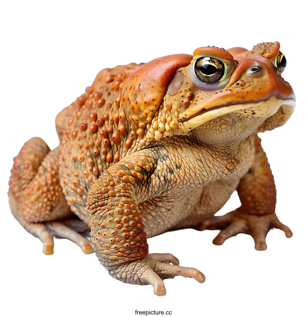 [Transparent Background PNG]Orange Toad on White Background