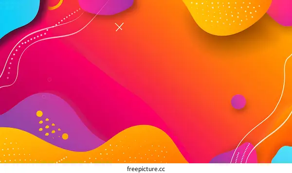 Abstract Gradient Background With Colorful Shapes