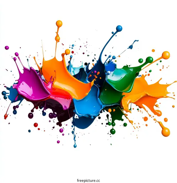 Colorful Paint Splash Abstract Art