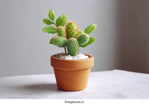 Small Decorative Cactus in Terracotta Pot
