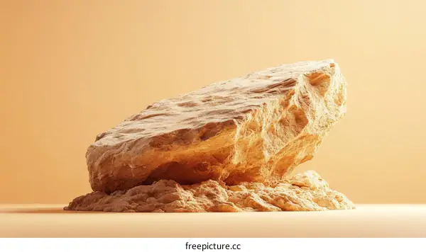 Abstract Beige Rock Formation