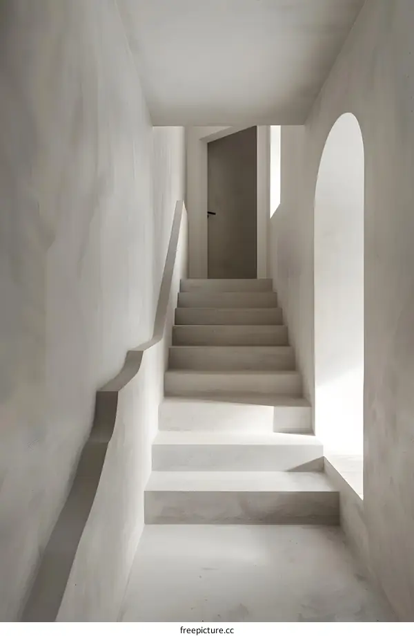 Minimalist Concrete Staircase Interior Design