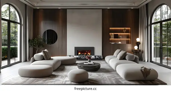 Modern minimalist style living room