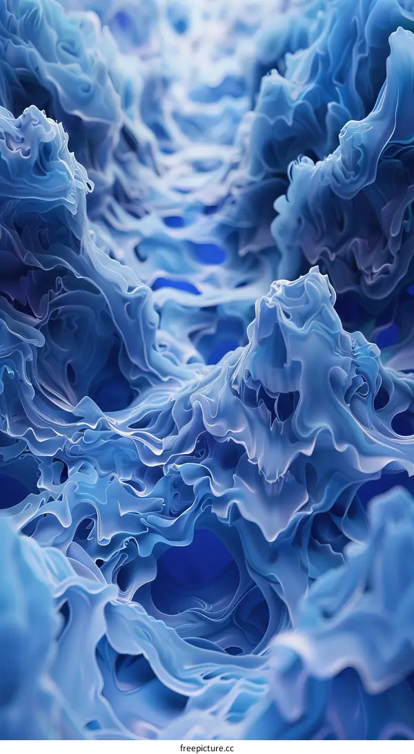 Blue Abstract 3D Render