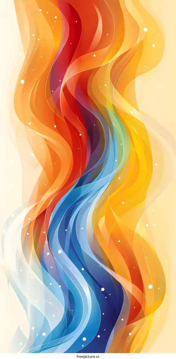 Abstract Colorful Wave Background
