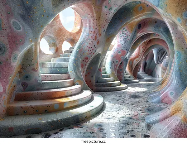 Surreal Architecture Interior Design: Vibrant Colors and Abstract Forms