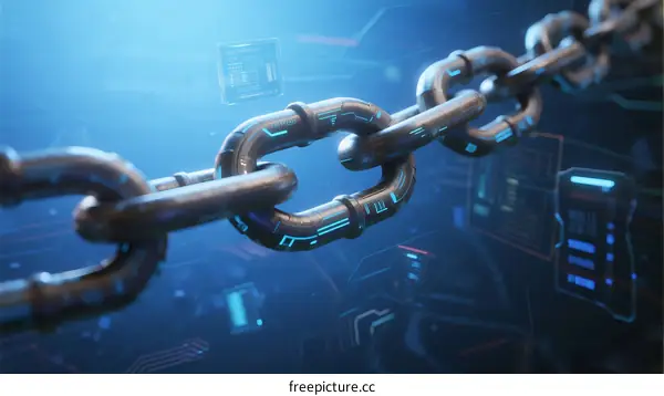 Blockchain Chain Link Technology Network Digital Security