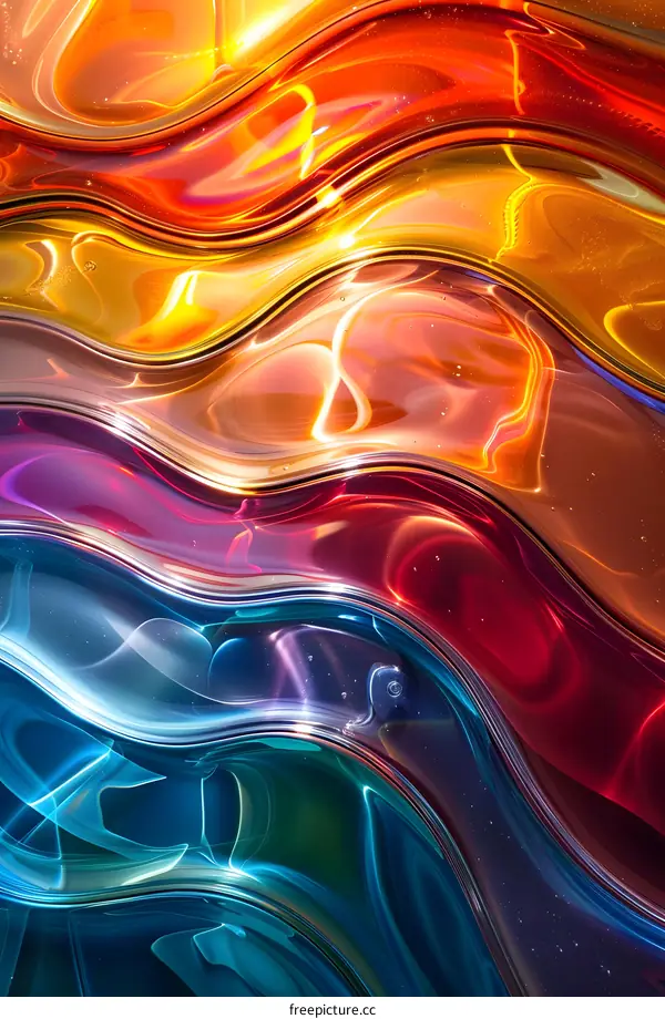 Abstract Colorful Liquid Swirls Background