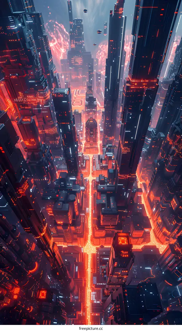 Futuristic Cityscape at Night