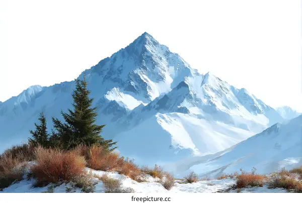 Majestic Snow-capped Mountains Landscape